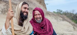 jesus christ talking to an old man in the desert