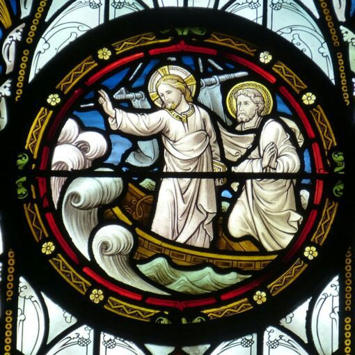 crucifix stain glass